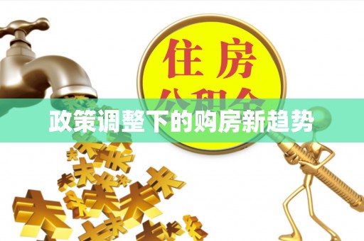 下陆政策调整下的购房新趋势