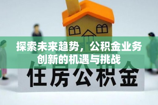 下陆探索未来趋势，公积金业务创新的机遇与挑战