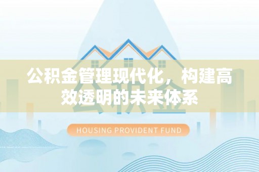 下陆公积金管理现代化，构建高效透明的未来体系